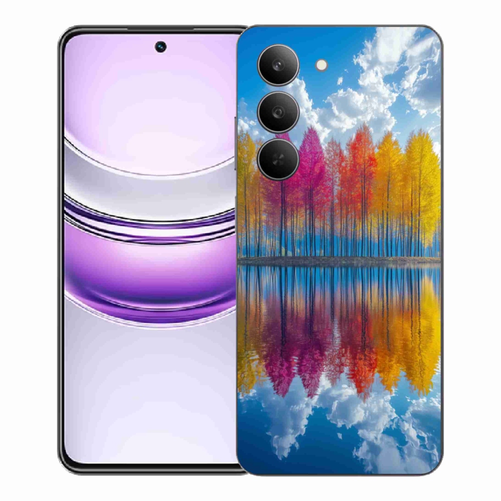 Gelový kryt mmCase na Realme 14x 5G - barevné stromy