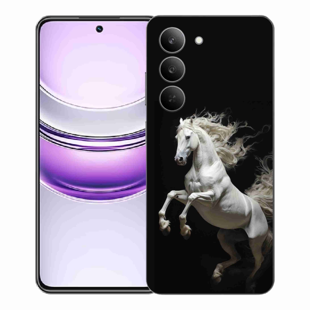 Gelový kryt mmCase na Realme 14x 5G - bílý kůň 4
