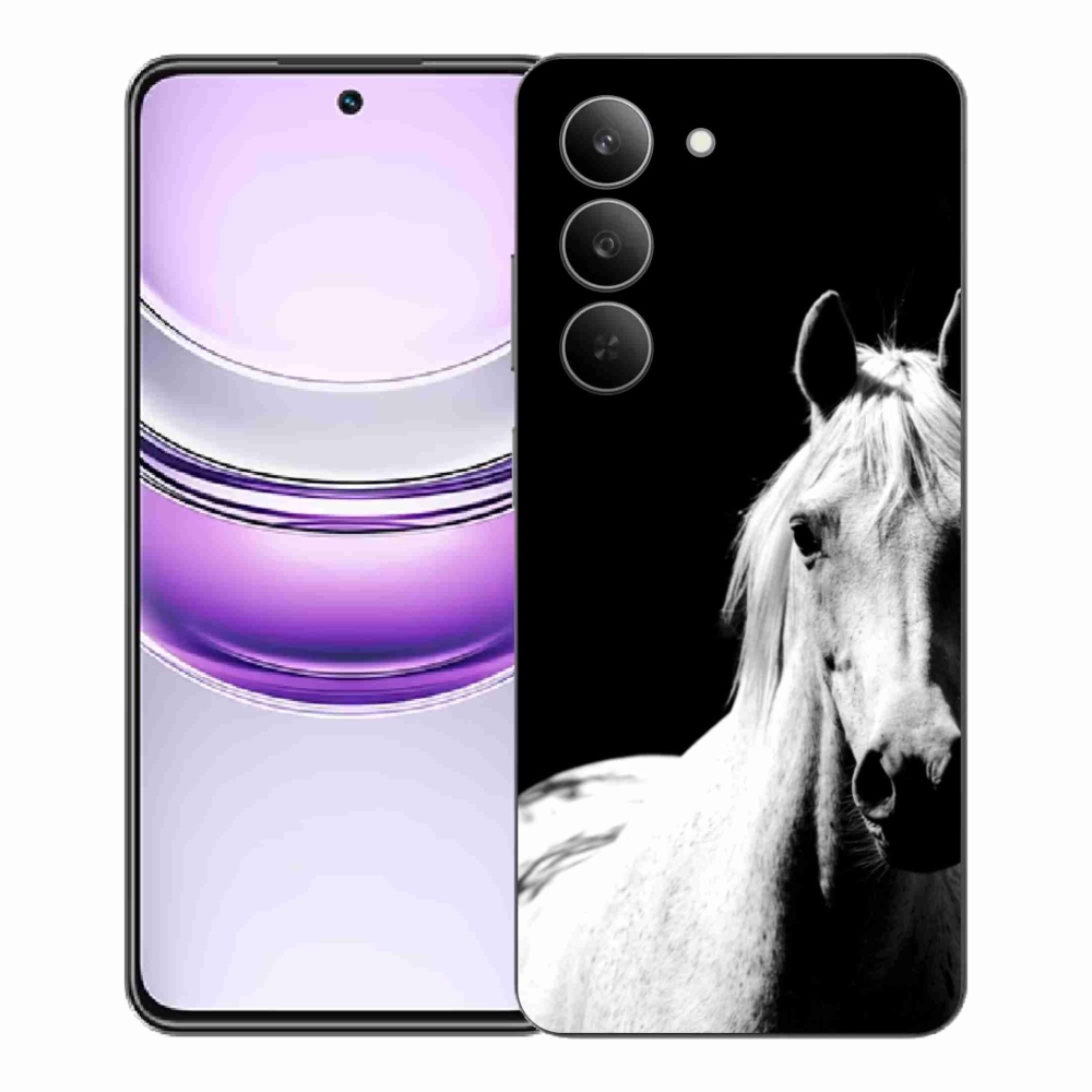 Gelový kryt mmCase na Realme 14x 5G - bílý kůň 5