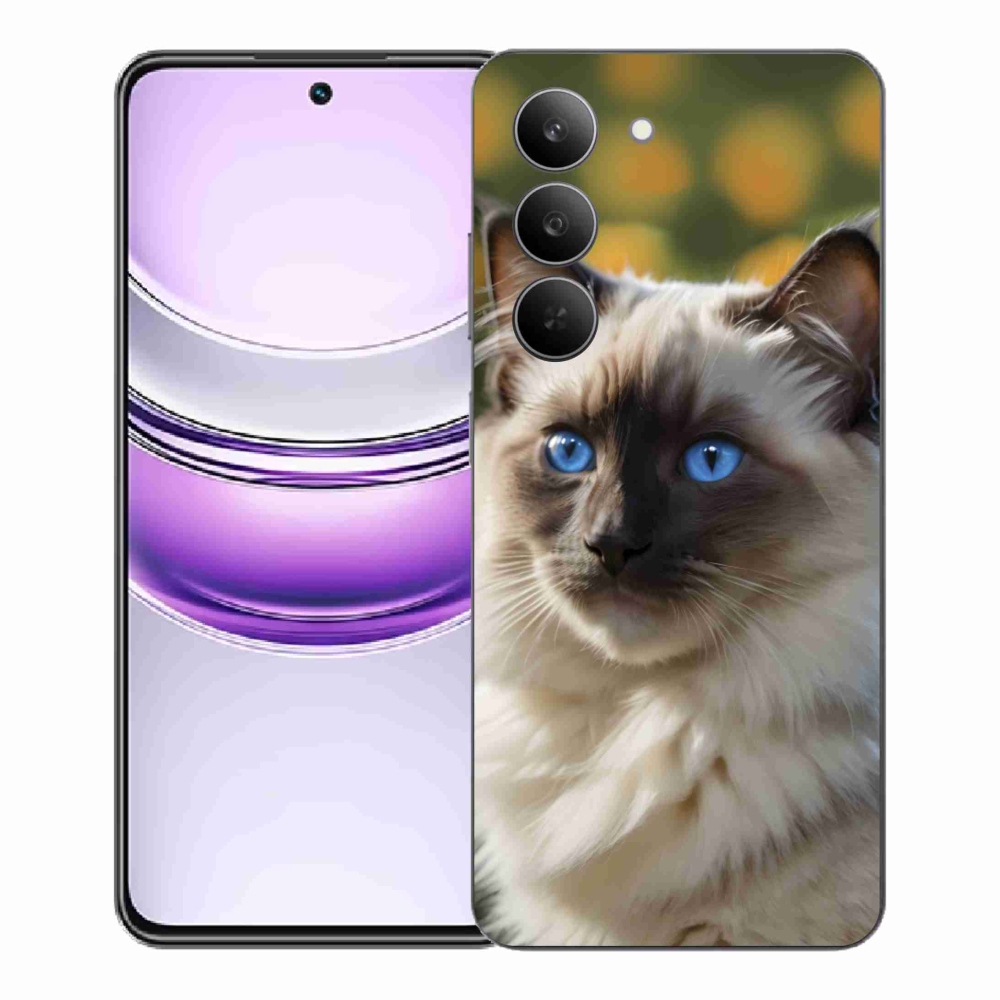 Gelový kryt mmCase na Realme 14x 5G - bílý ragdoll