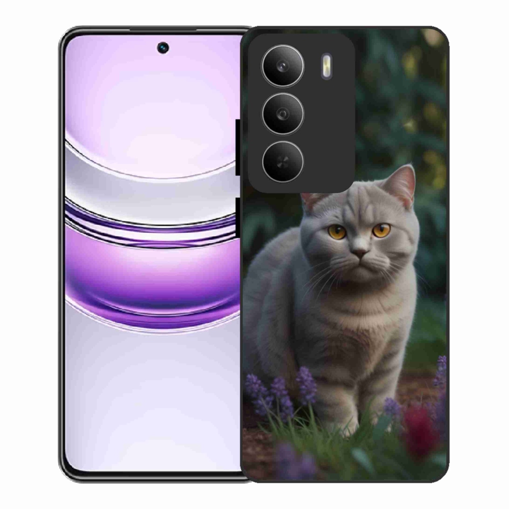 Gelový kryt mmCase na Realme 14x 5G - britská kočka