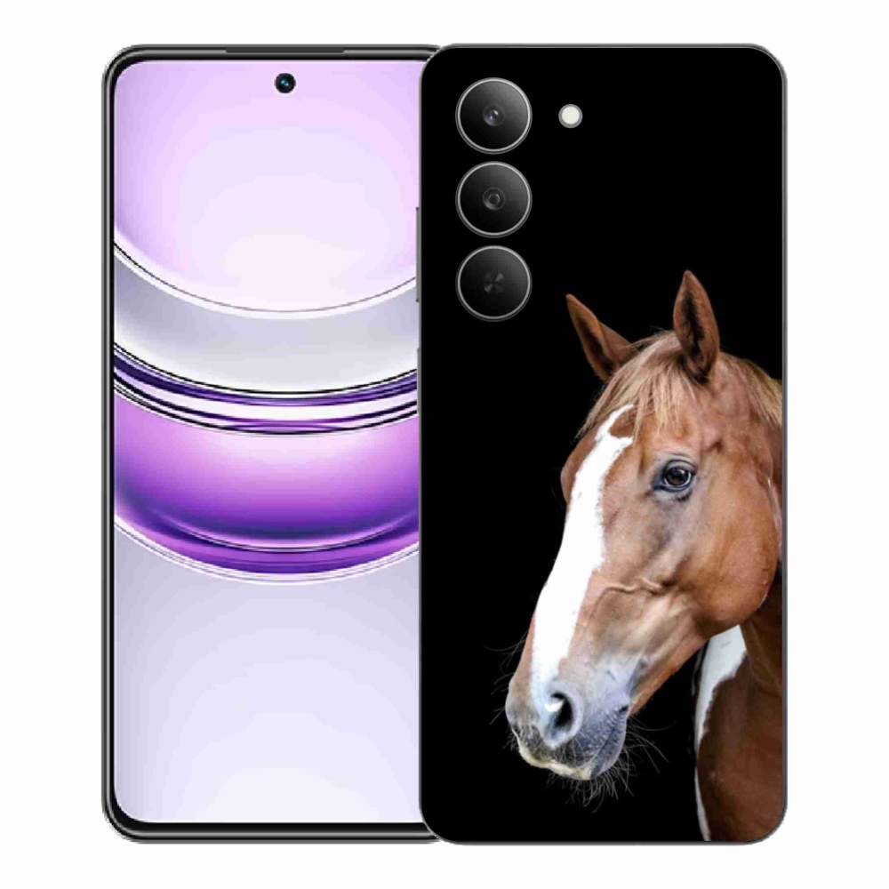 Gelový kryt mmCase na Realme 14x 5G - hnědý kůň 3