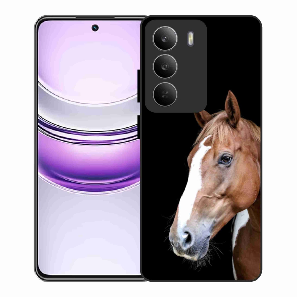 Gelový kryt mmCase na Realme 14x 5G - hnědý kůň 3