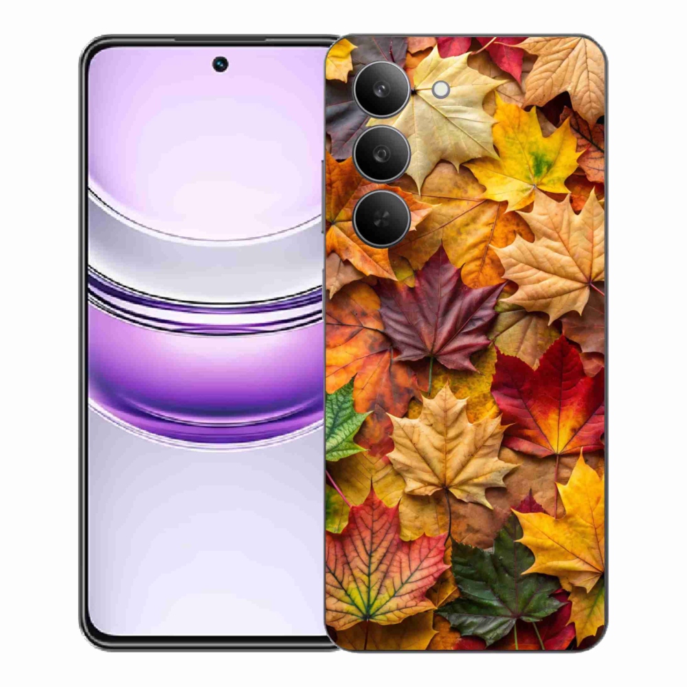 Gelový kryt mmCase na Realme 14x 5G - javorové listy 2