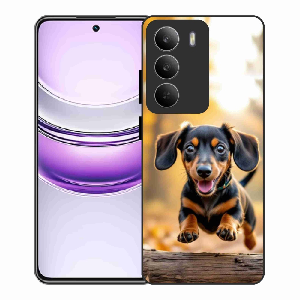 Gelový kryt mmCase na Realme 14x 5G - jezevčík 2