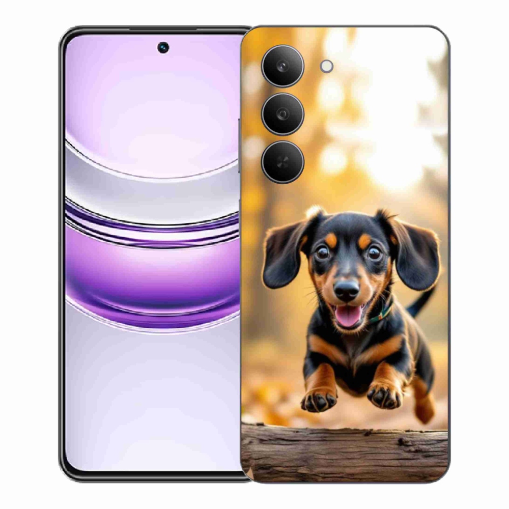 Gelový kryt mmCase na Realme 14x 5G - jezevčík 2