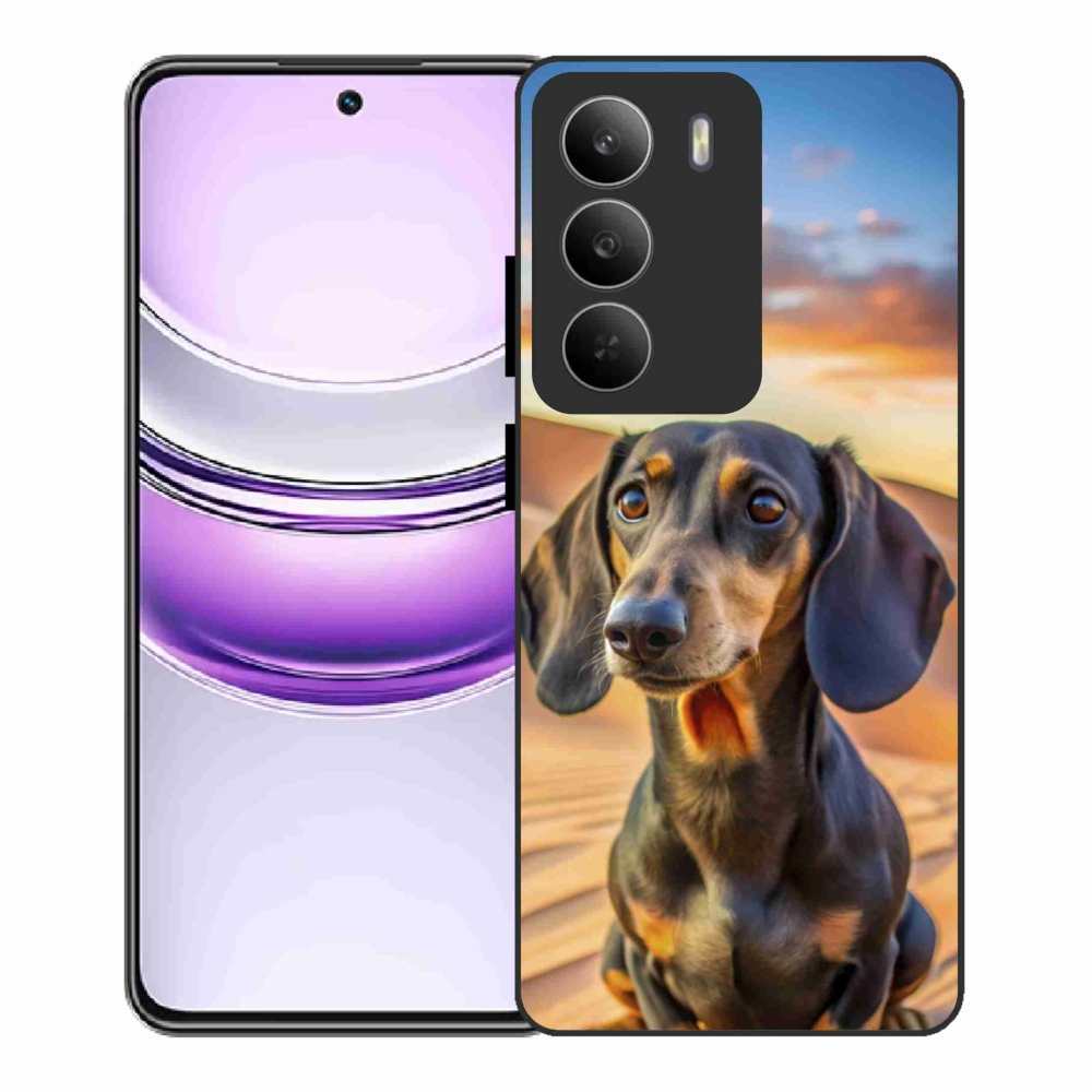 Gelový kryt mmCase na Realme 14x 5G - jezevčík 3 