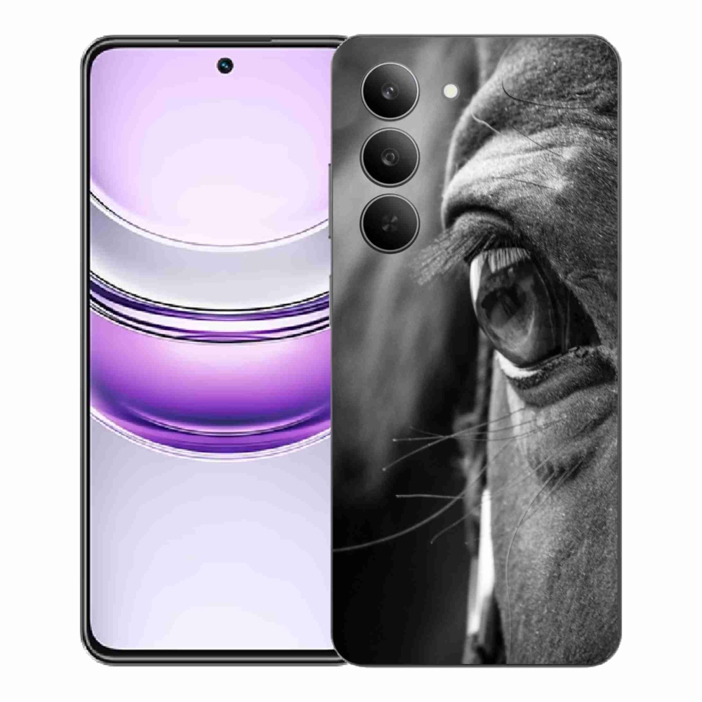 Gelový kryt mmCase na Realme 14x 5G - koňský pohled