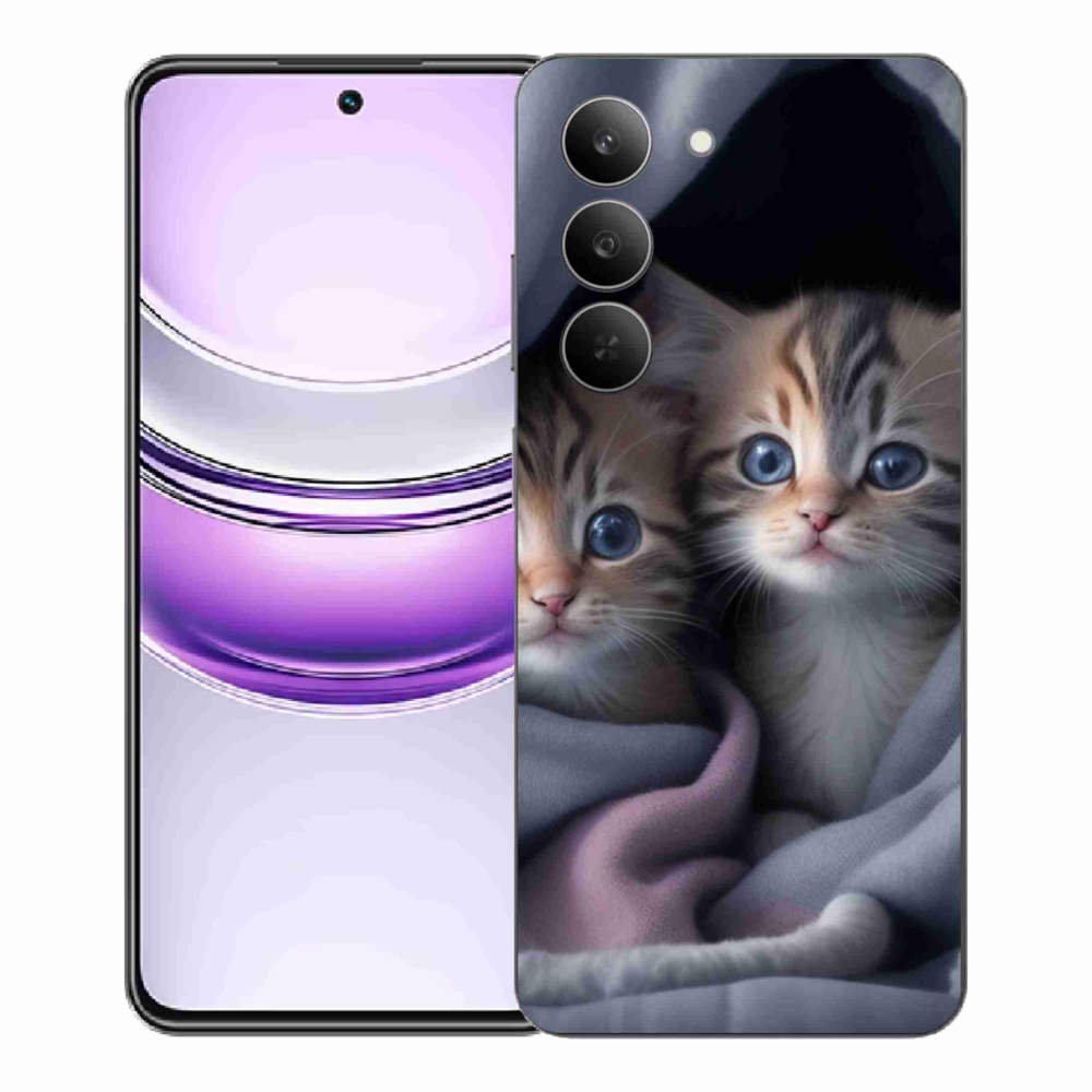 Gelový kryt mmCase na Realme 14x 5G - kočičí duo 2