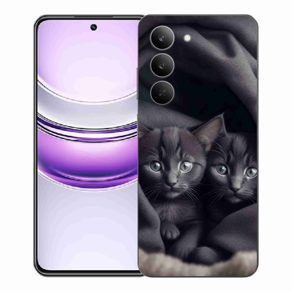 Gelový kryt mmCase na Realme 14x 5G - kočičí duo