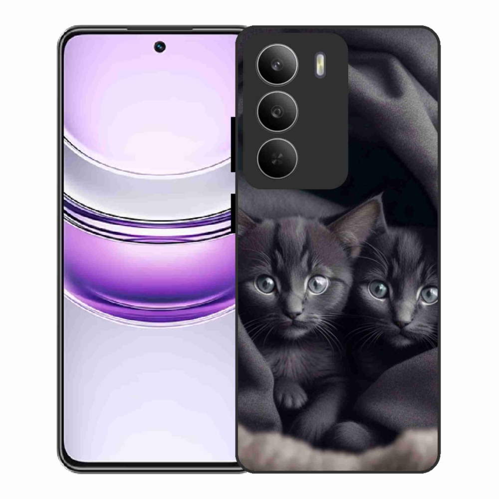 Gelový kryt mmCase na Realme 14x 5G - kočičí duo