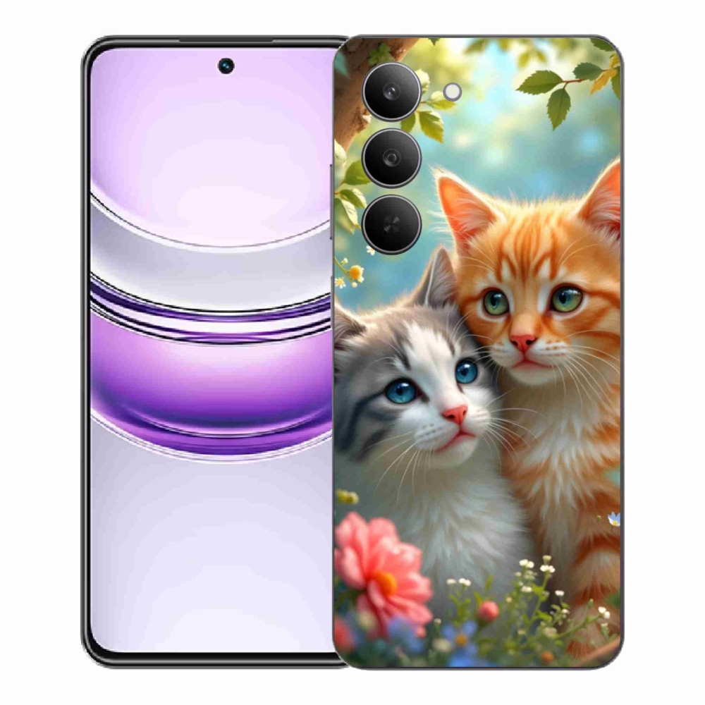 Gelový kryt mmCase na Realme 14x 5G - kočičí láska 2