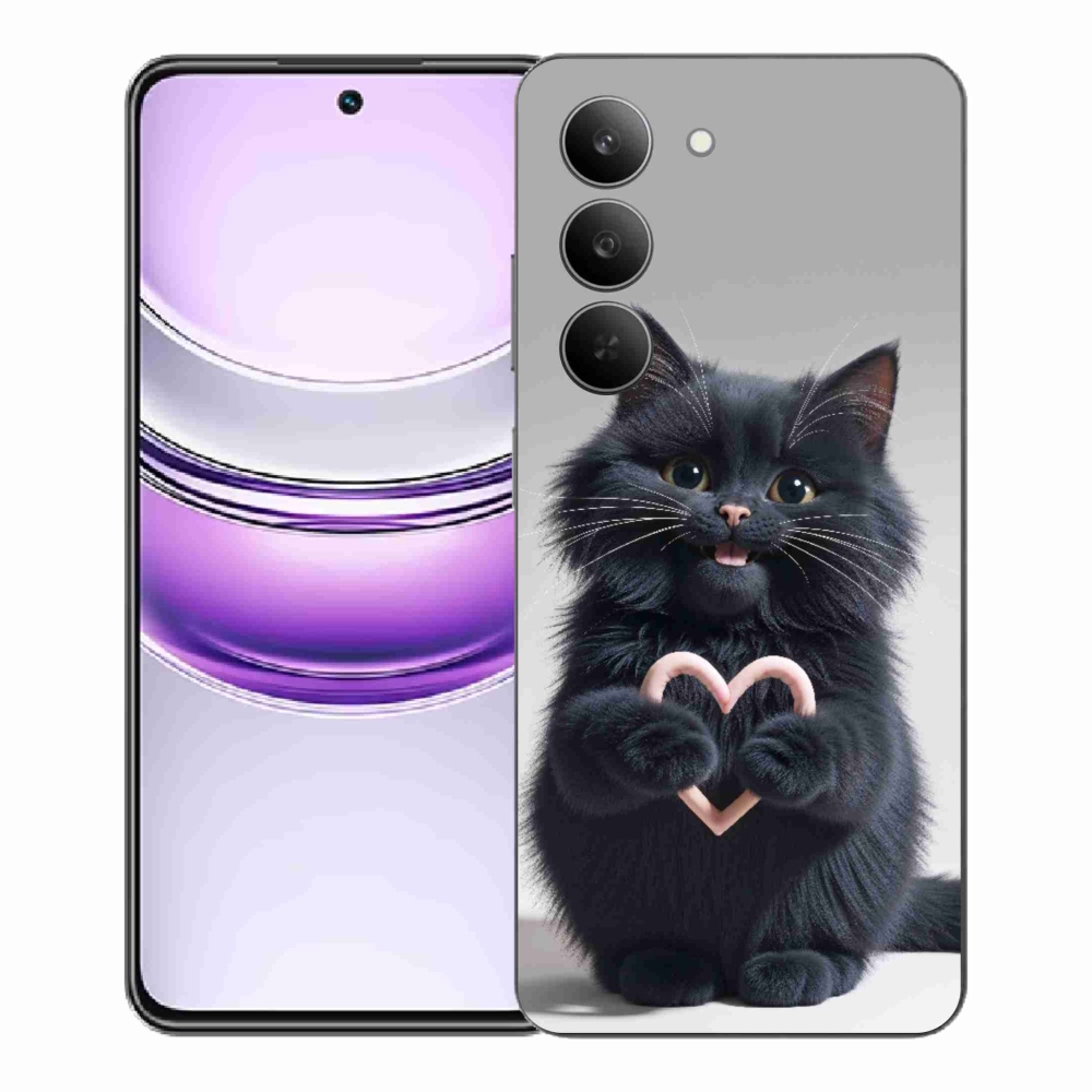Gelový kryt mmCase na Realme 14x 5G - kočičí láska 3