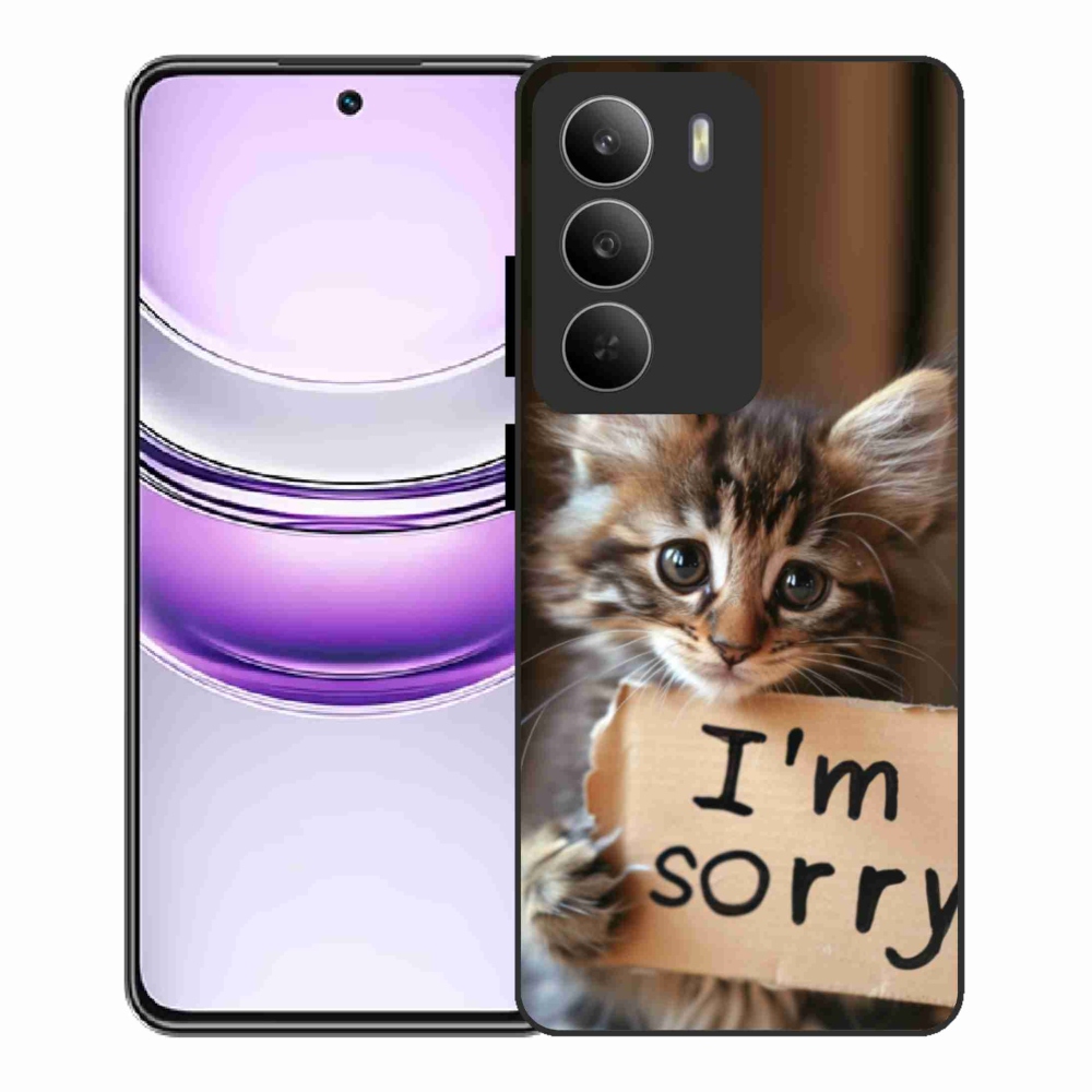 Gelový kryt mmCase na Realme 14x 5G - kočíčí omluva