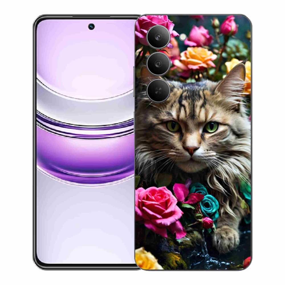 Gelový kryt mmCase na Realme 14x 5G - kočíčí pohled 2