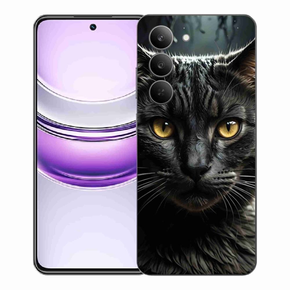 Gelový kryt mmCase na Realme 14x 5G - kočičí pohled 3