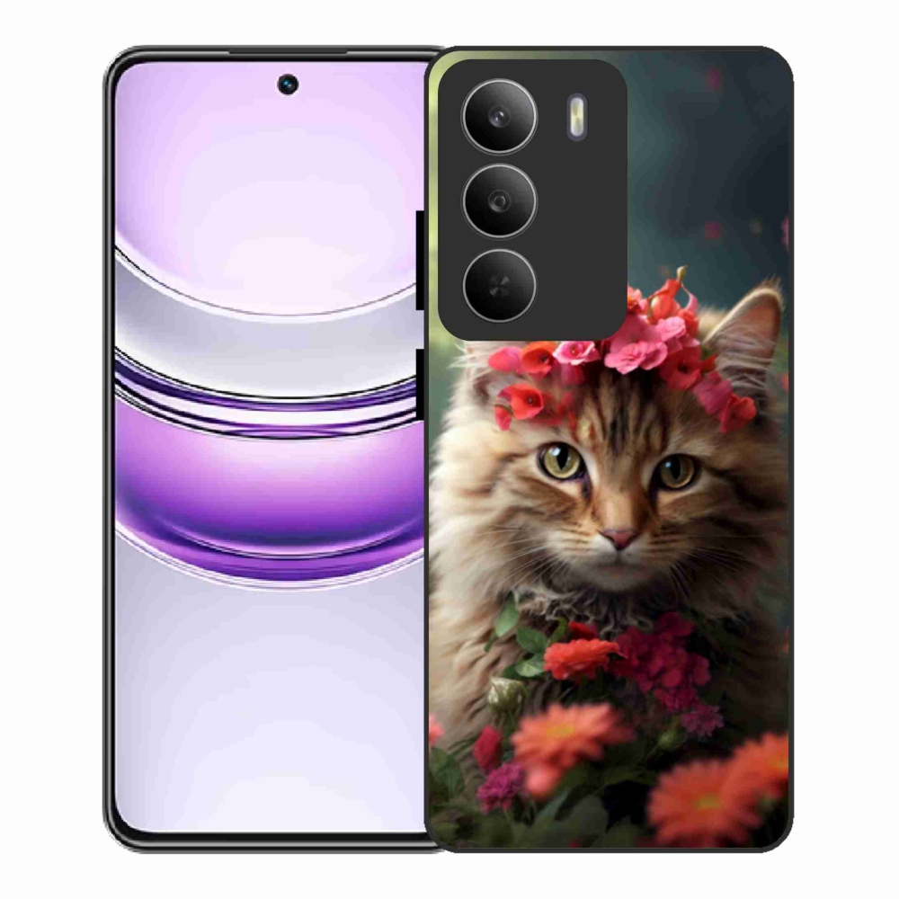 Gelový kryt mmCase na Realme 14x 5G - kočíčí princezna