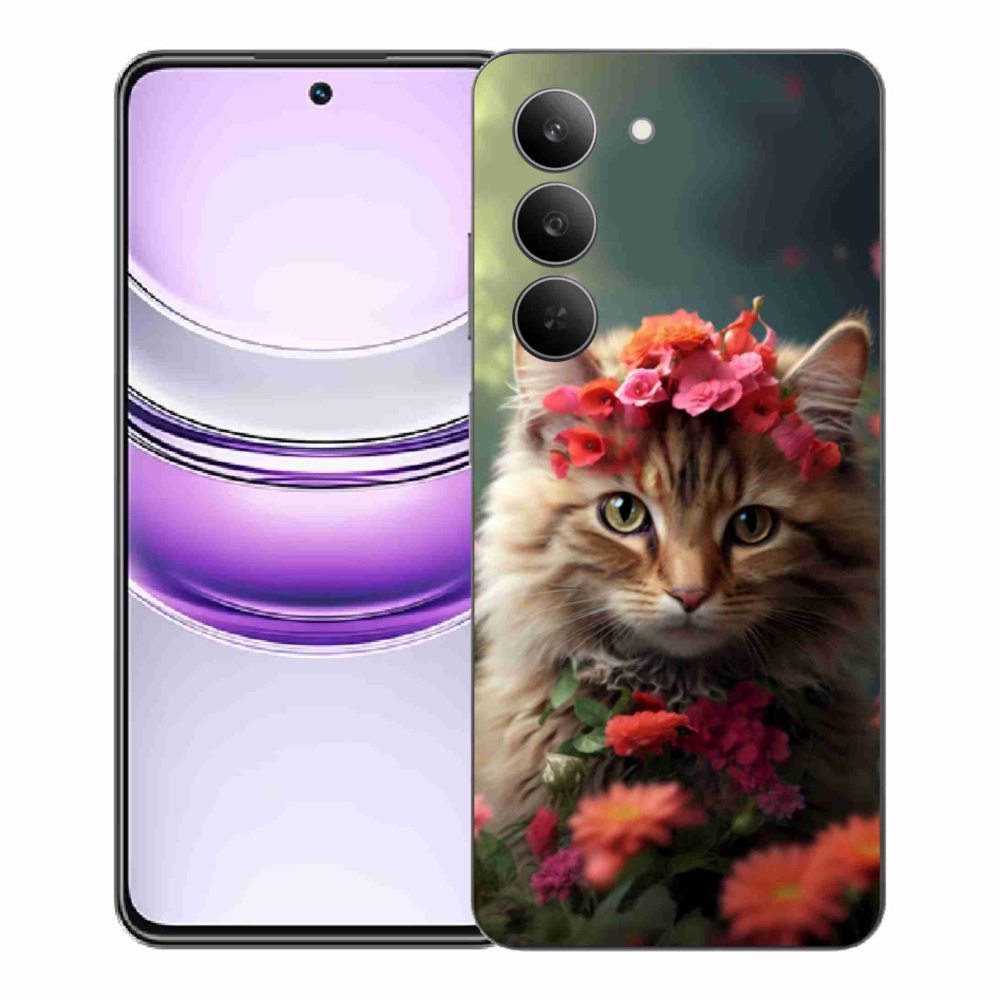 Gelový kryt mmCase na Realme 14x 5G - kočíčí princezna