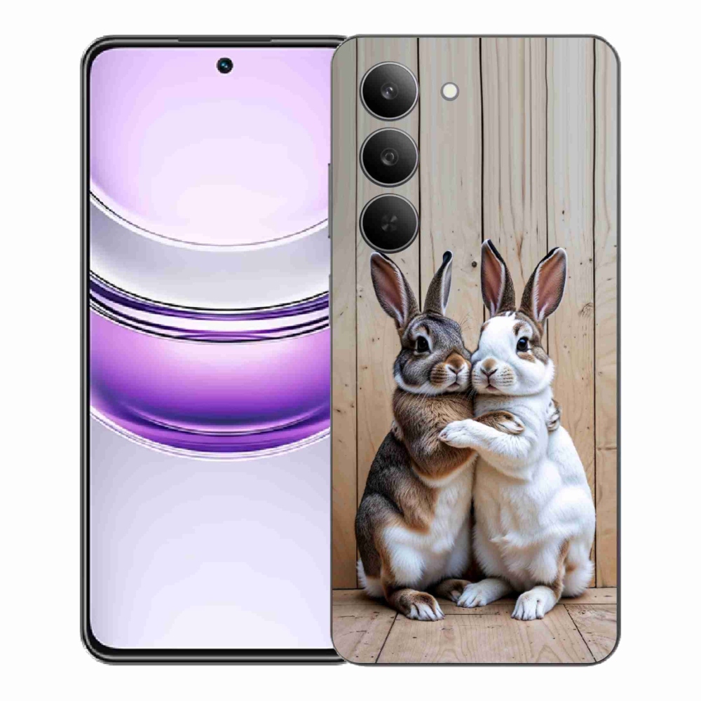 Gelový kryt mmCase na Realme 14x 5G - králičí pár