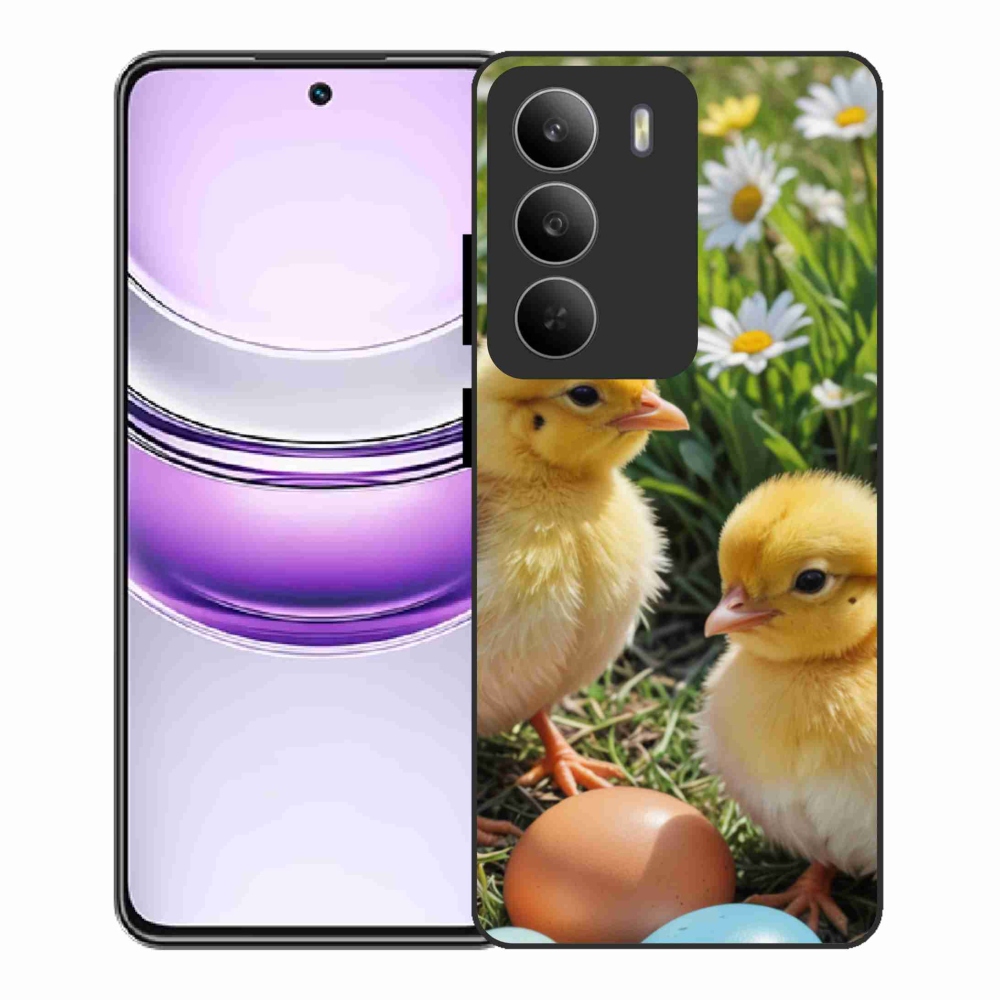 Gelový kryt mmCase na Realme 14x 5G - kuřátka