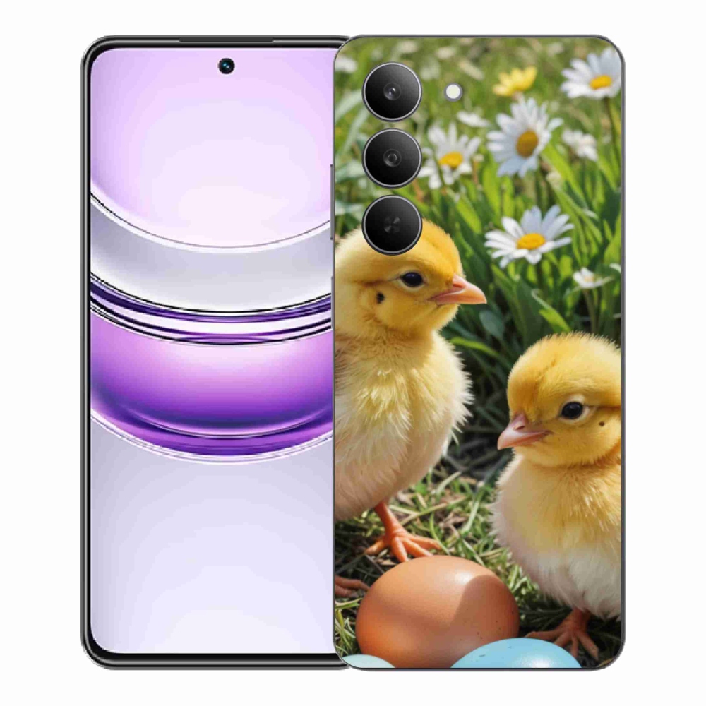 Gelový kryt mmCase na Realme 14x 5G - kuřátka