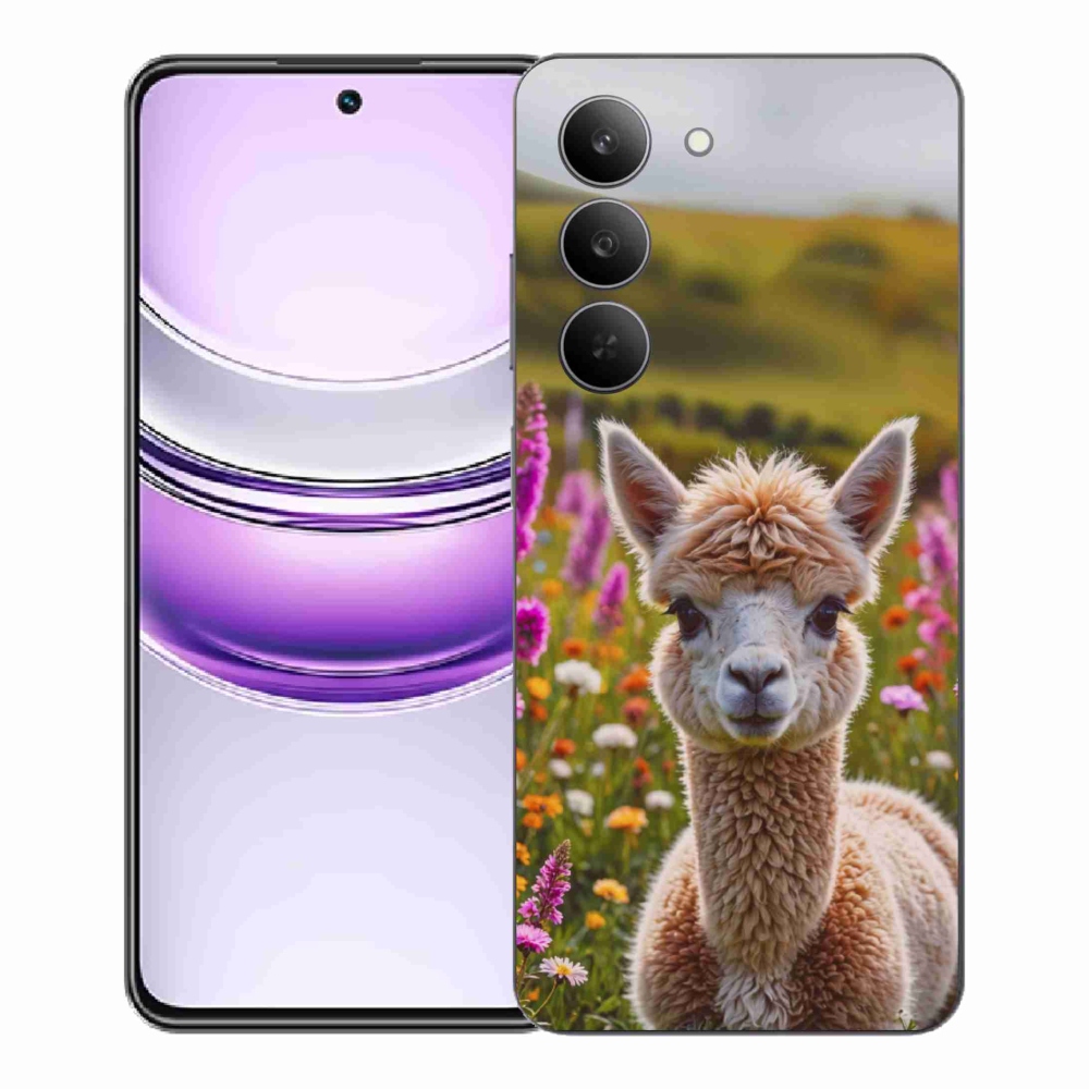 Gelový kryt mmCase na Realme 14x 5G - lama na louce