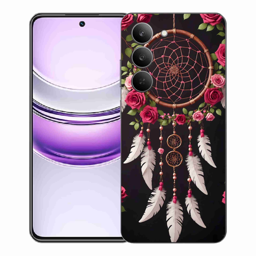 Gelový kryt mmCase na Realme 14x 5G - lapač snů s růžemi