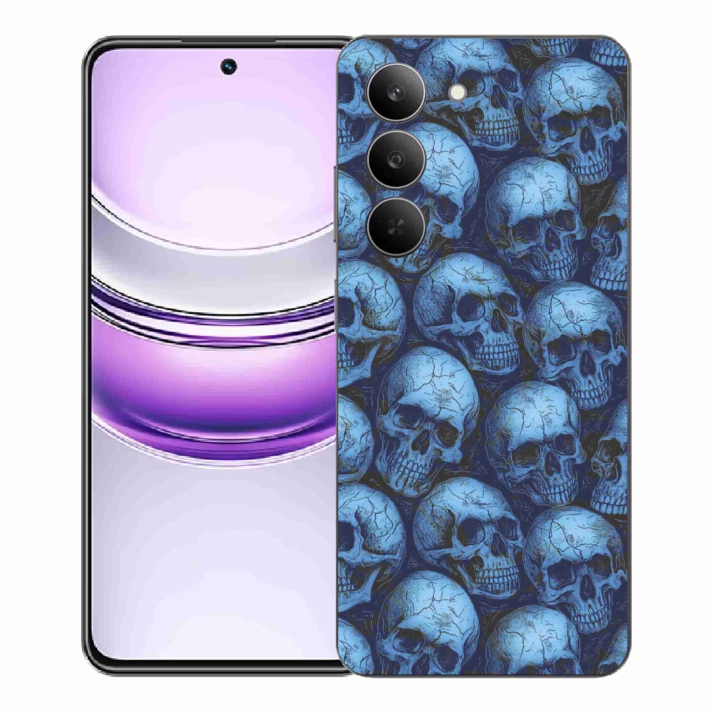 Gelový kryt mmCase na Realme 14x 5G - lebky