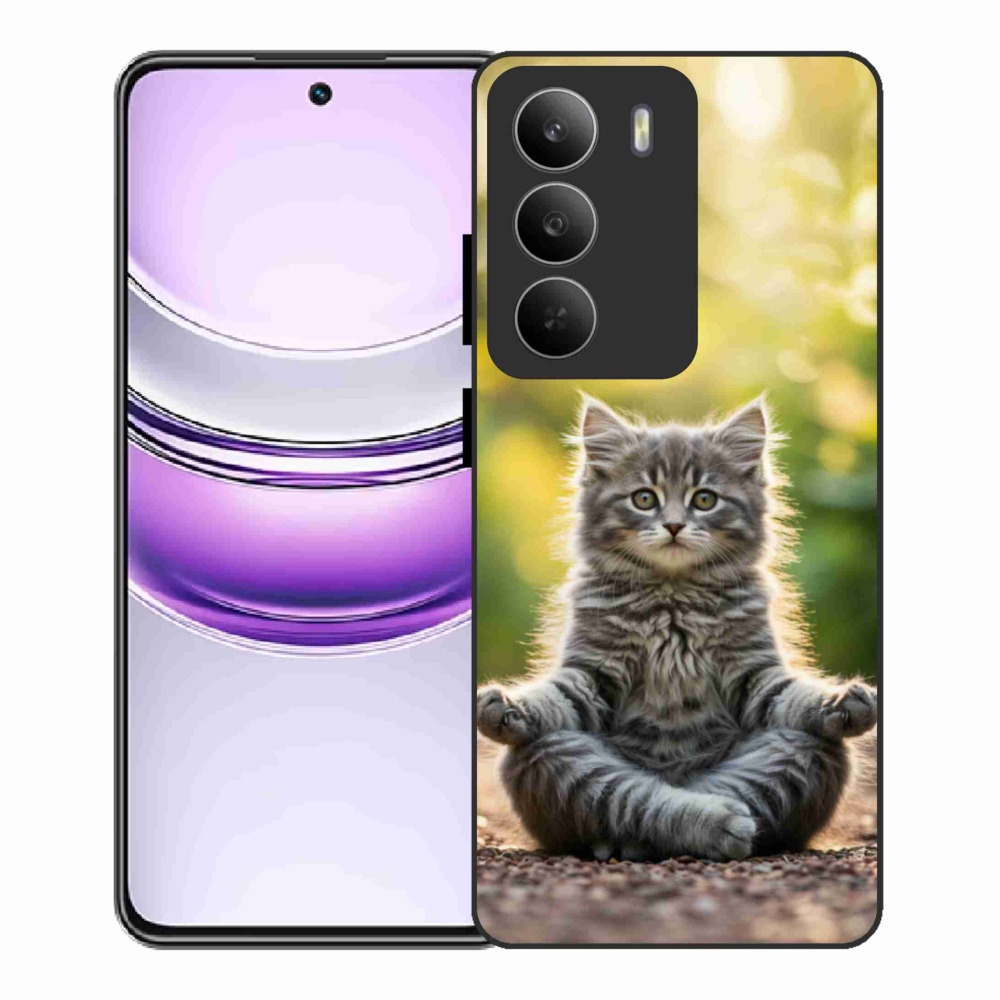 Gelový kryt mmCase na Realme 14x 5G - meditující kotě