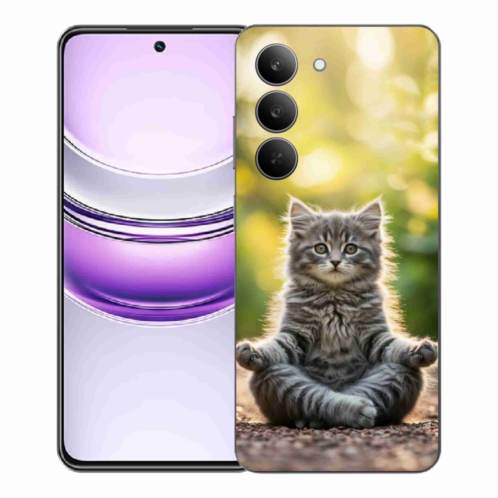Gelový kryt mmCase na Realme 14x 5G - meditující kotě
