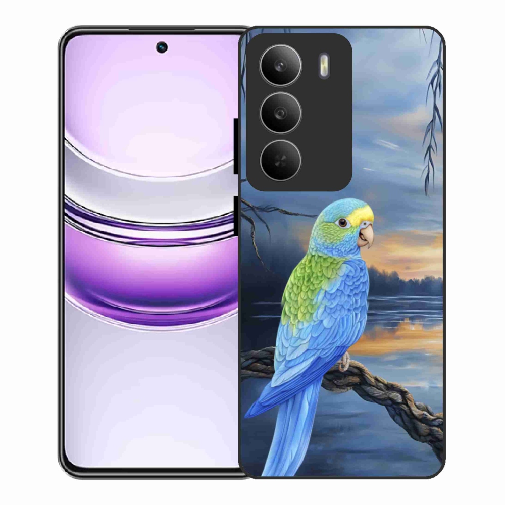 Gelový kryt mmCase na Realme 14x 5G - modrý papoušek