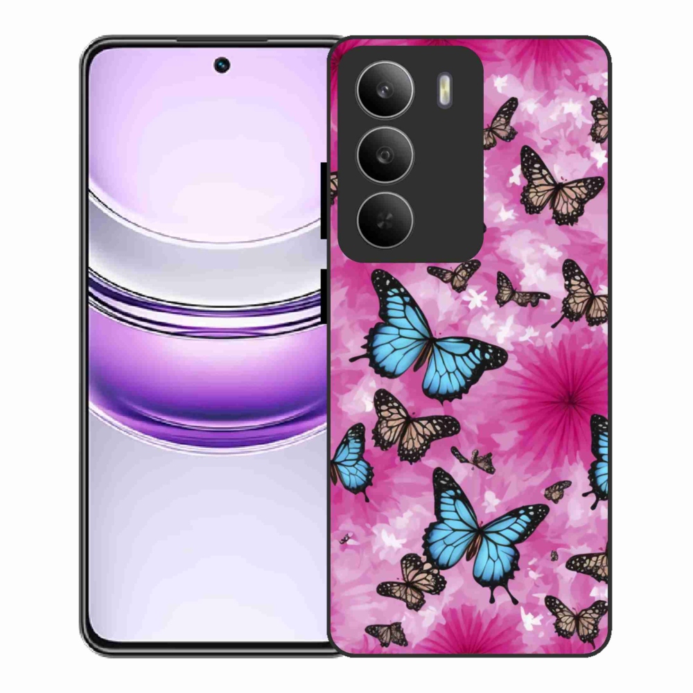 Gelový kryt mmCase na Realme 14x 5G - motýlí zahrada