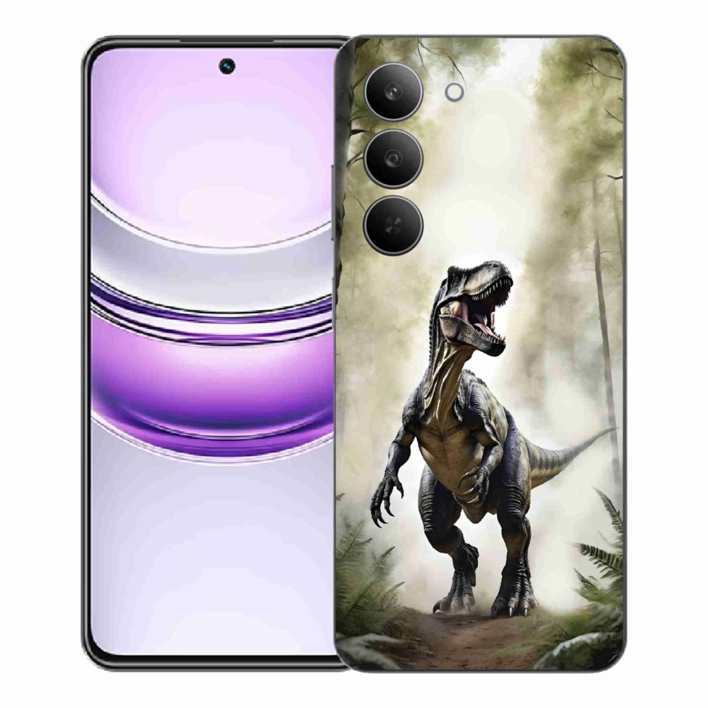 Gelový kryt mmCase na Realme 14x 5G - naštvaný T-Rex