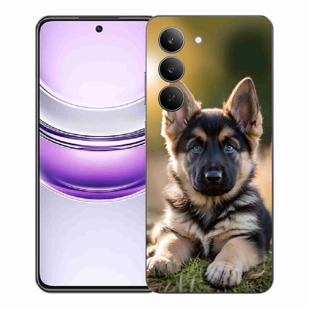 Gelový kryt mmCase na Realme 14x 5G - německý ovčák v přírodě