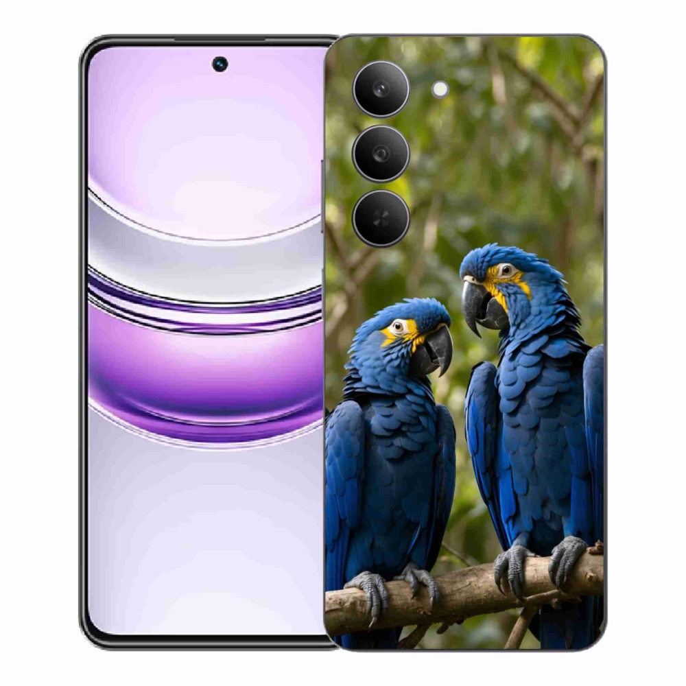 Gelový kryt mmCase na Realme 14x 5G - papouščí duo