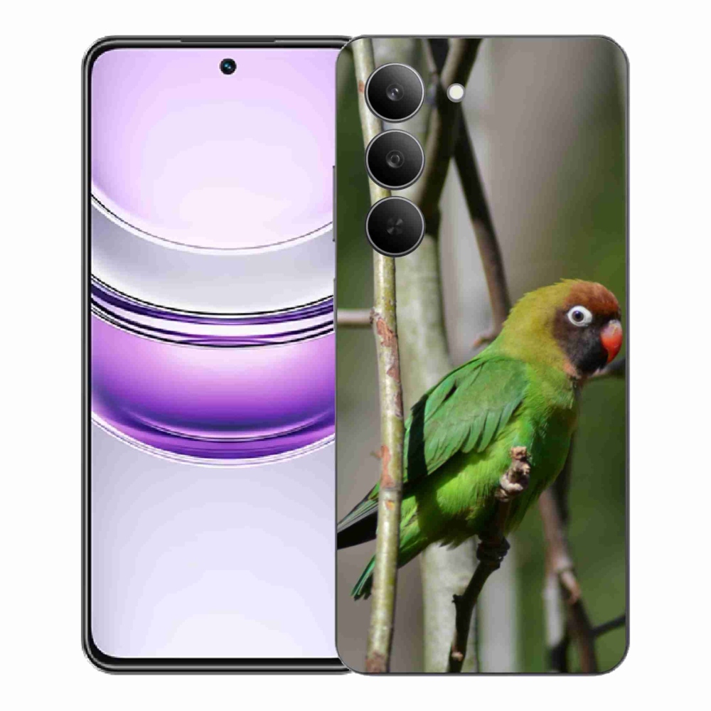 Gelový kryt mmCase na Realme 14x 5G - papoušek agapornis