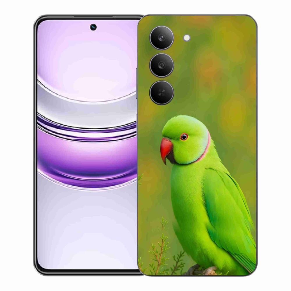 Gelový kryt mmCase na Realme 14x 5G - papoušek alexandr 2