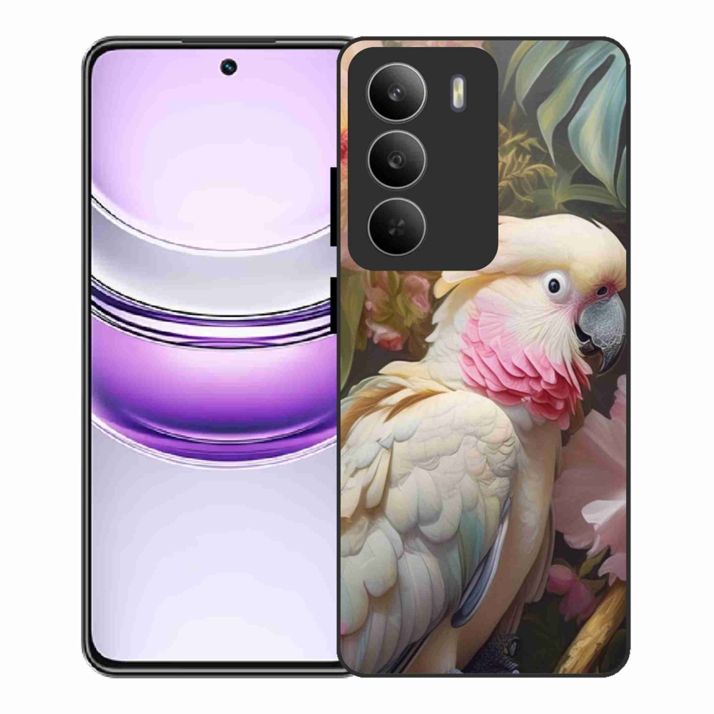 Gelový kryt mmCase na Realme 14x 5G - papoušek kakadu růžový 2