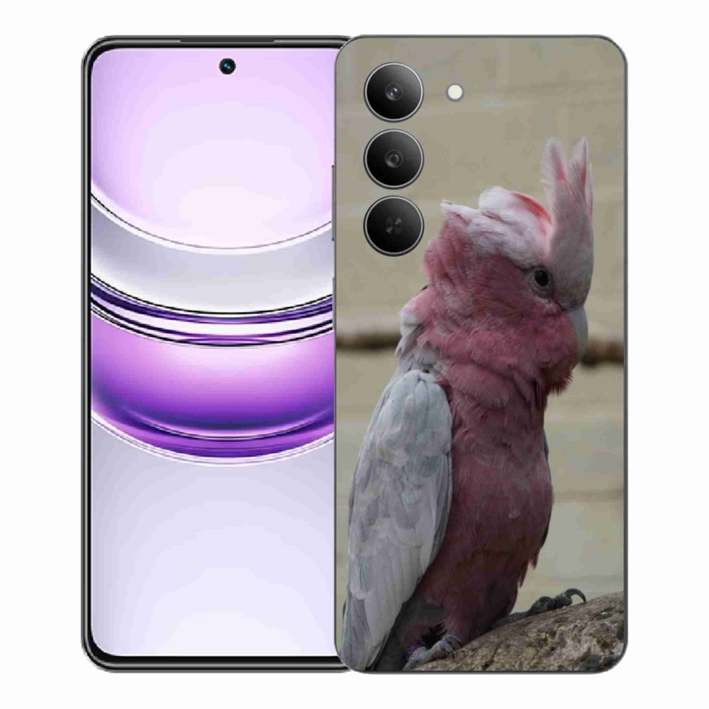 Gelový kryt mmCase na Realme 14x 5G - papoušek kakadu růžový