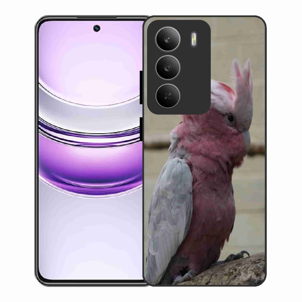 Gelový kryt mmCase na Realme 14x 5G - papoušek kakadu růžový