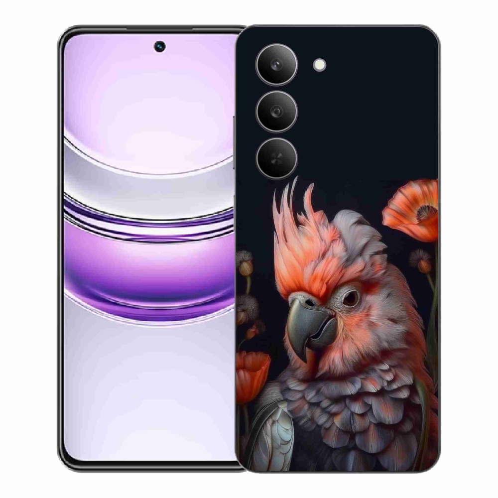 Gelový kryt mmCase na Realme 14x 5G - papoušek kakadu v barvách