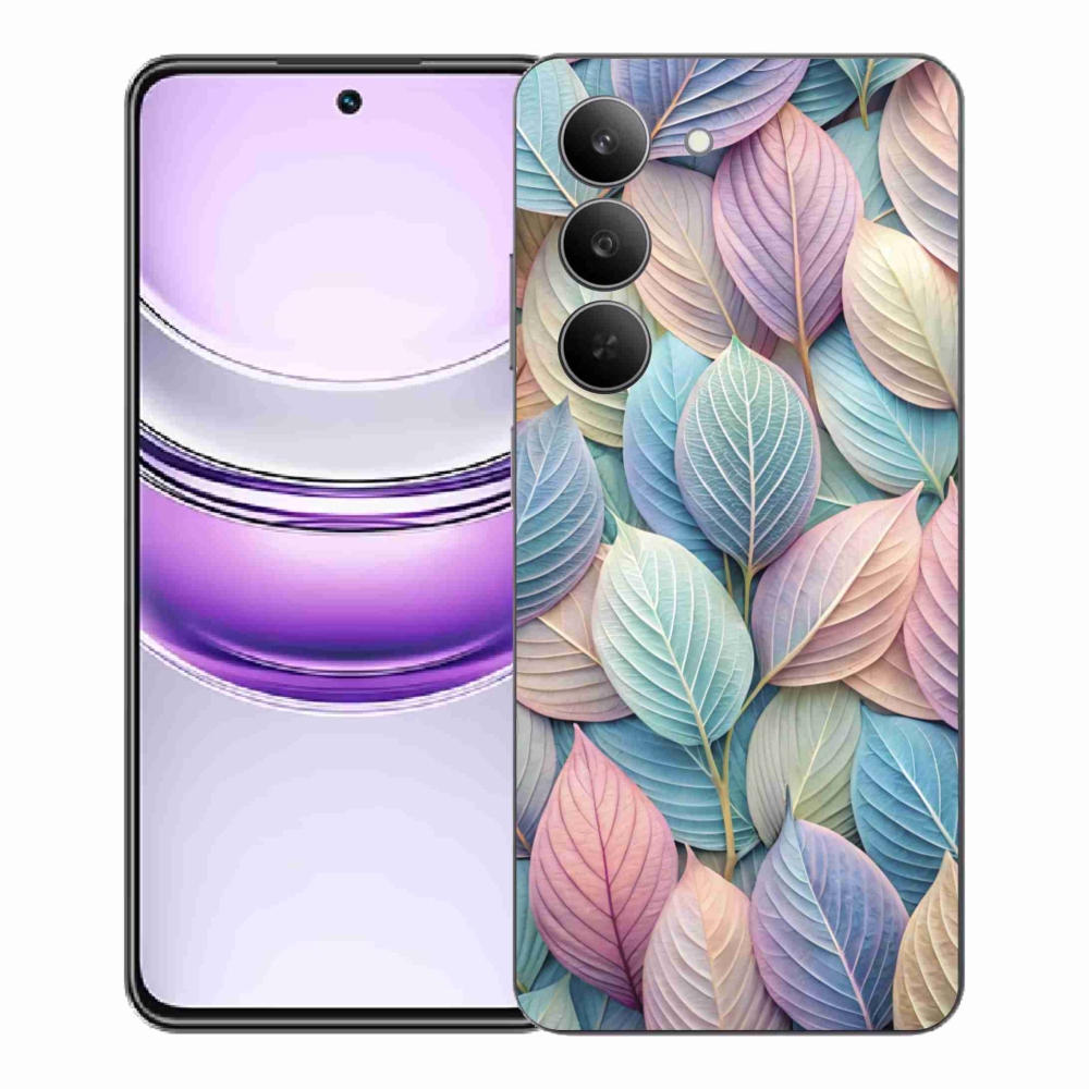 Gelový kryt mmCase na Realme 14x 5G - pastelové listy