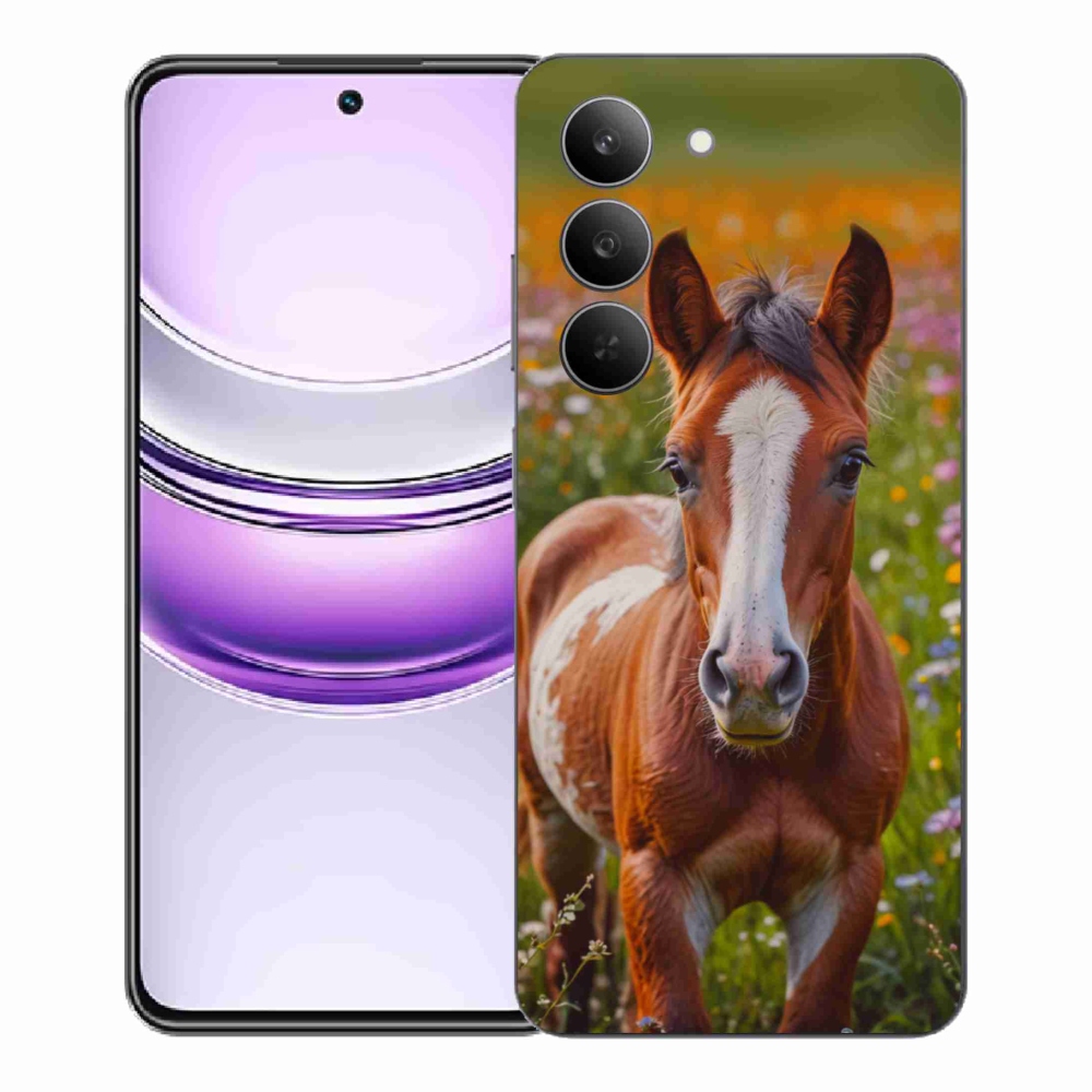 Gelový kryt mmCase na Realme 14x 5G - roztomilé hříbě