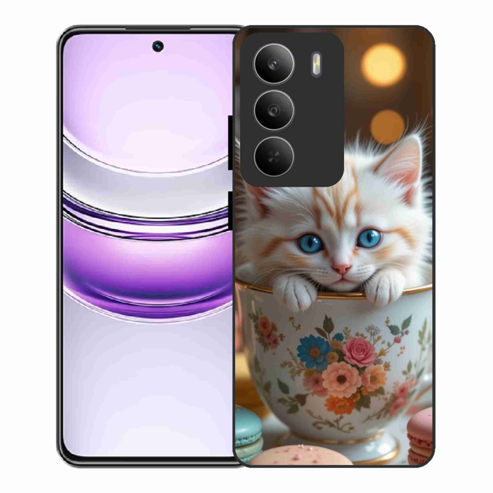 Gelový kryt mmCase na Realme 14x 5G - roztomilé kotě 6