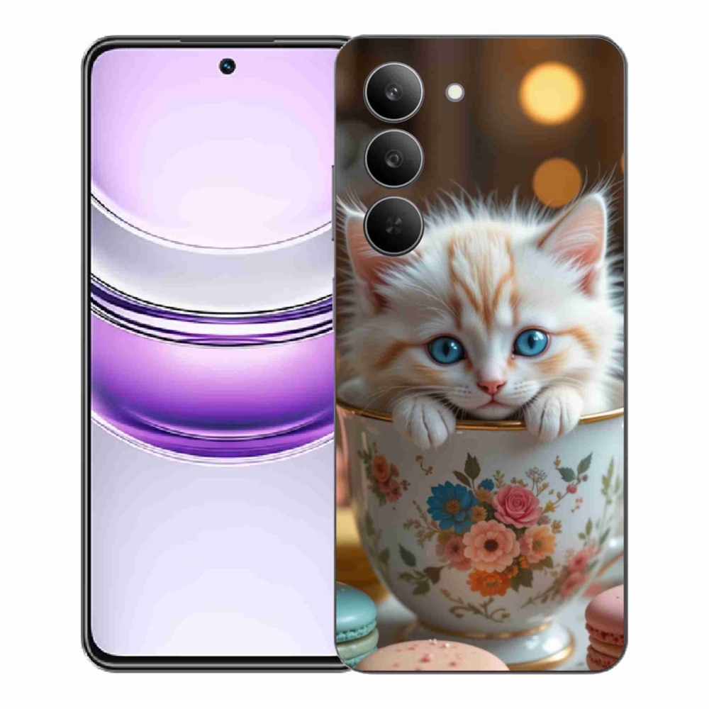 Gelový kryt mmCase na Realme 14x 5G - roztomilé kotě 6