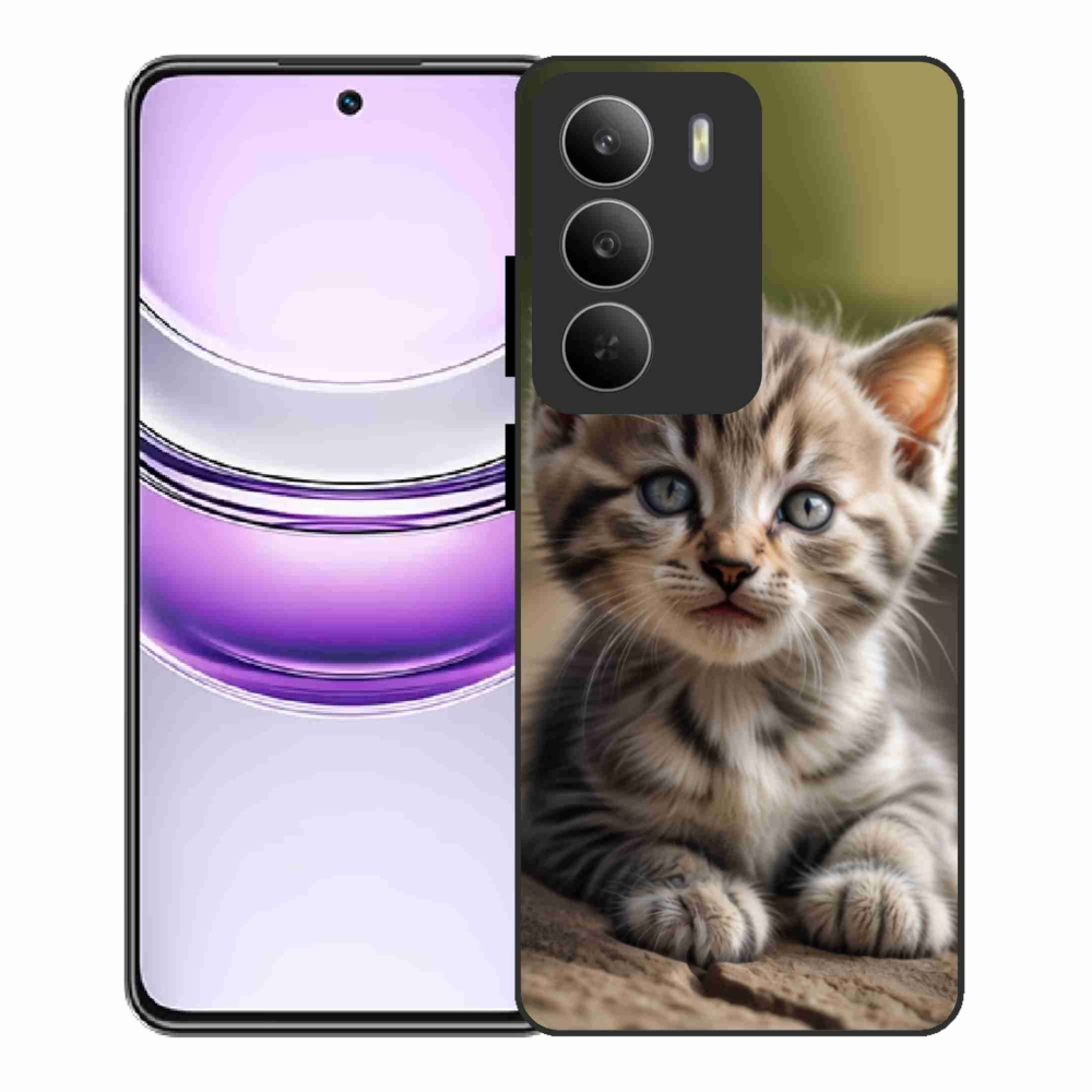 Gelový kryt mmCase na Realme 14x 5G - roztomilé kotě 9