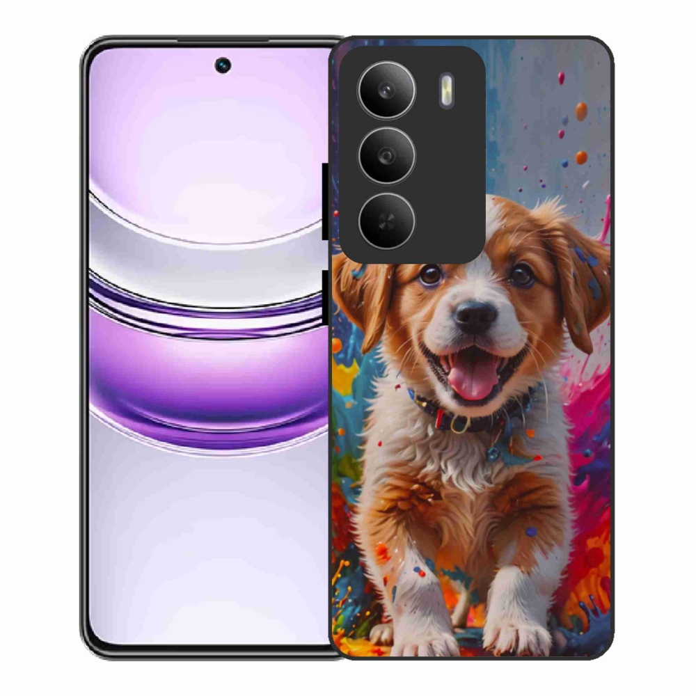 Gelový kryt mmCase na Realme 14x 5G - roztomilé štěně 3