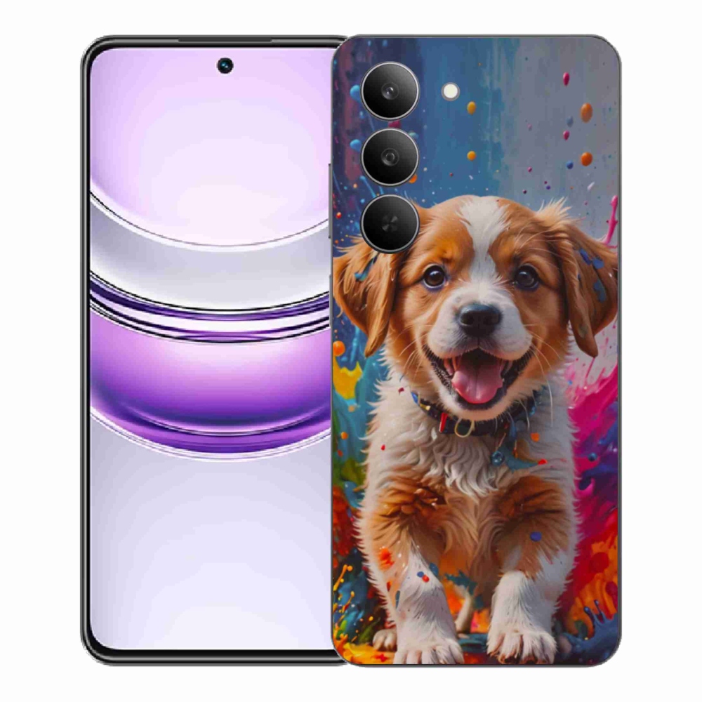 Gelový kryt mmCase na Realme 14x 5G - roztomilé štěně 3