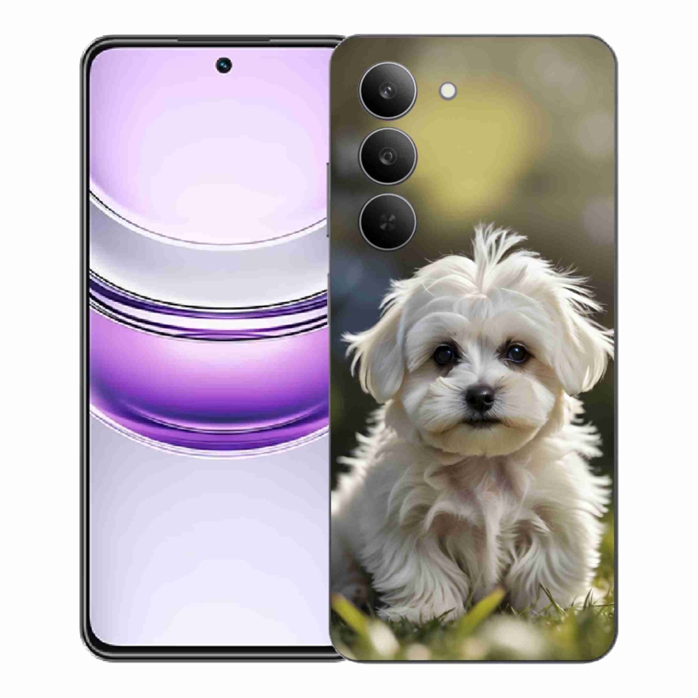 Gelový kryt mmCase na Realme 14x 5G - roztomilý maltézský psík