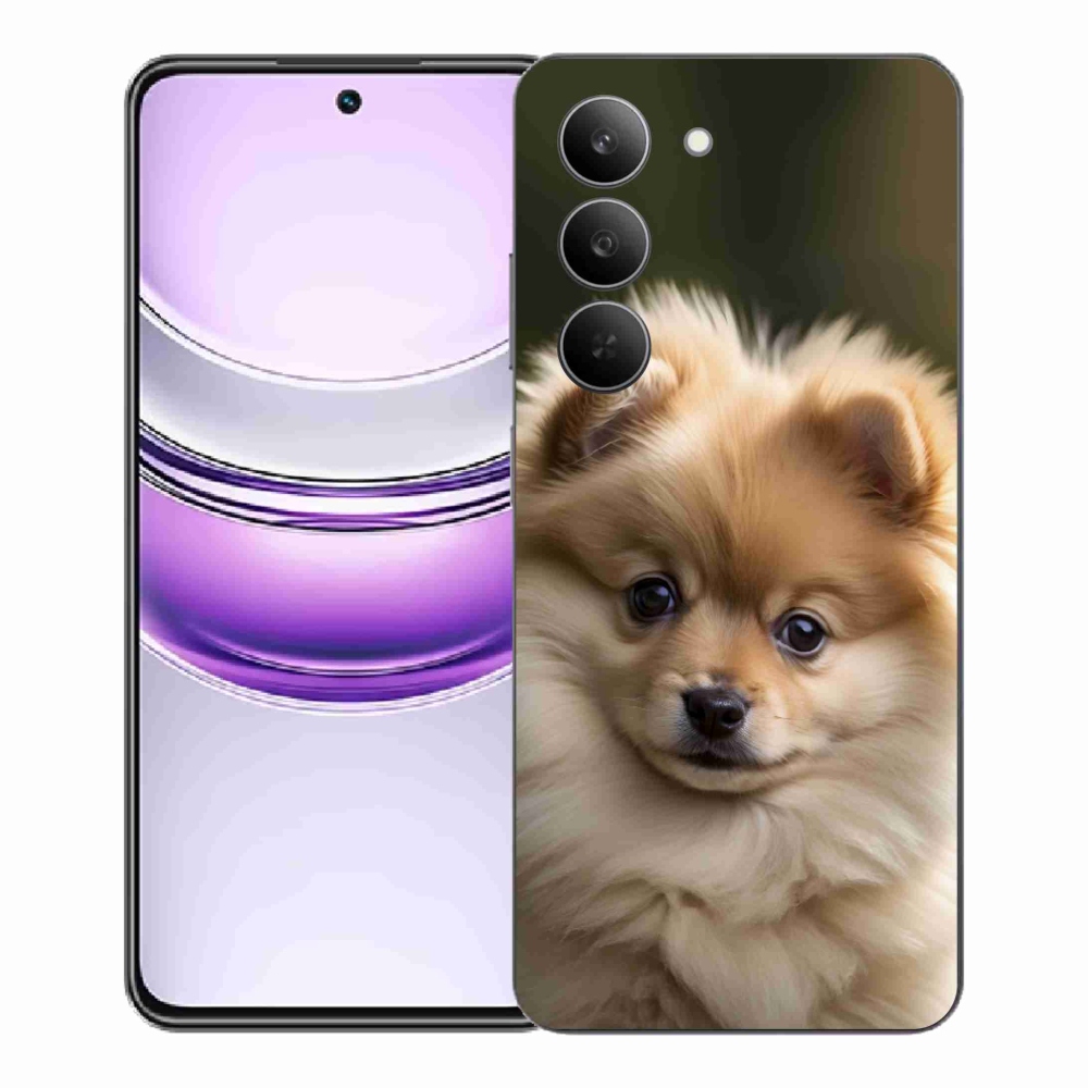 Gelový kryt mmCase na Realme 14x 5G - roztomilý pomeranian 2